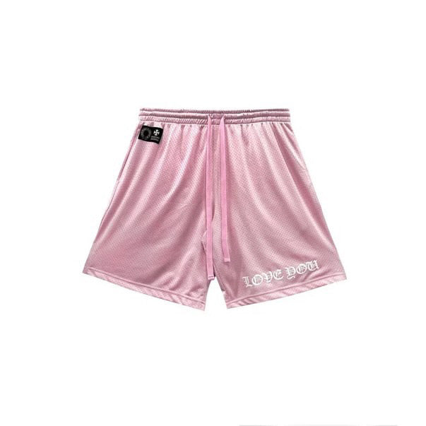 Chrome Heart Shorts Pink