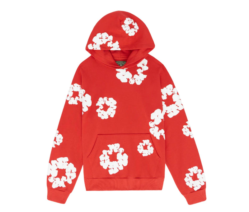 The Cotton Wreath Hoodie Red