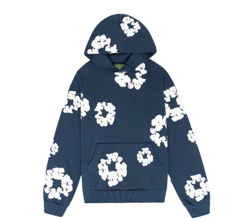 The Cotton Wreath Hoodie Navy